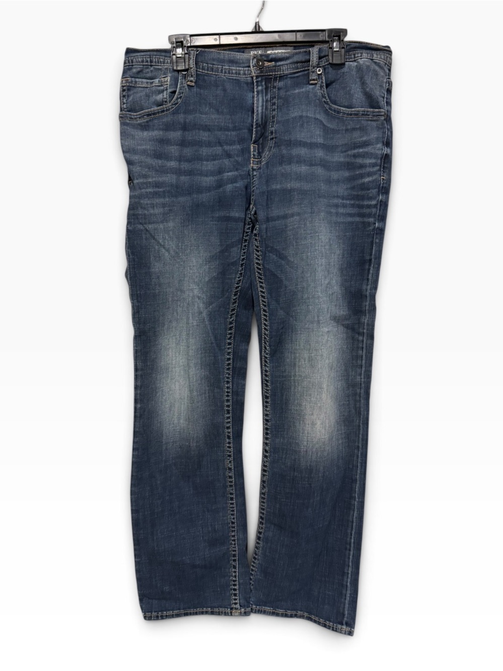 BKE Mens Dark Wash Straight-Leg Jeans - Blue - Picture 2 of 7